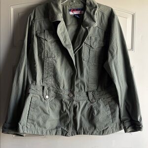 Mwah Jeans Khaki Green Jacket - Size 20W